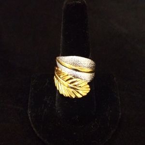 Stainless Steel Leaf design Ring